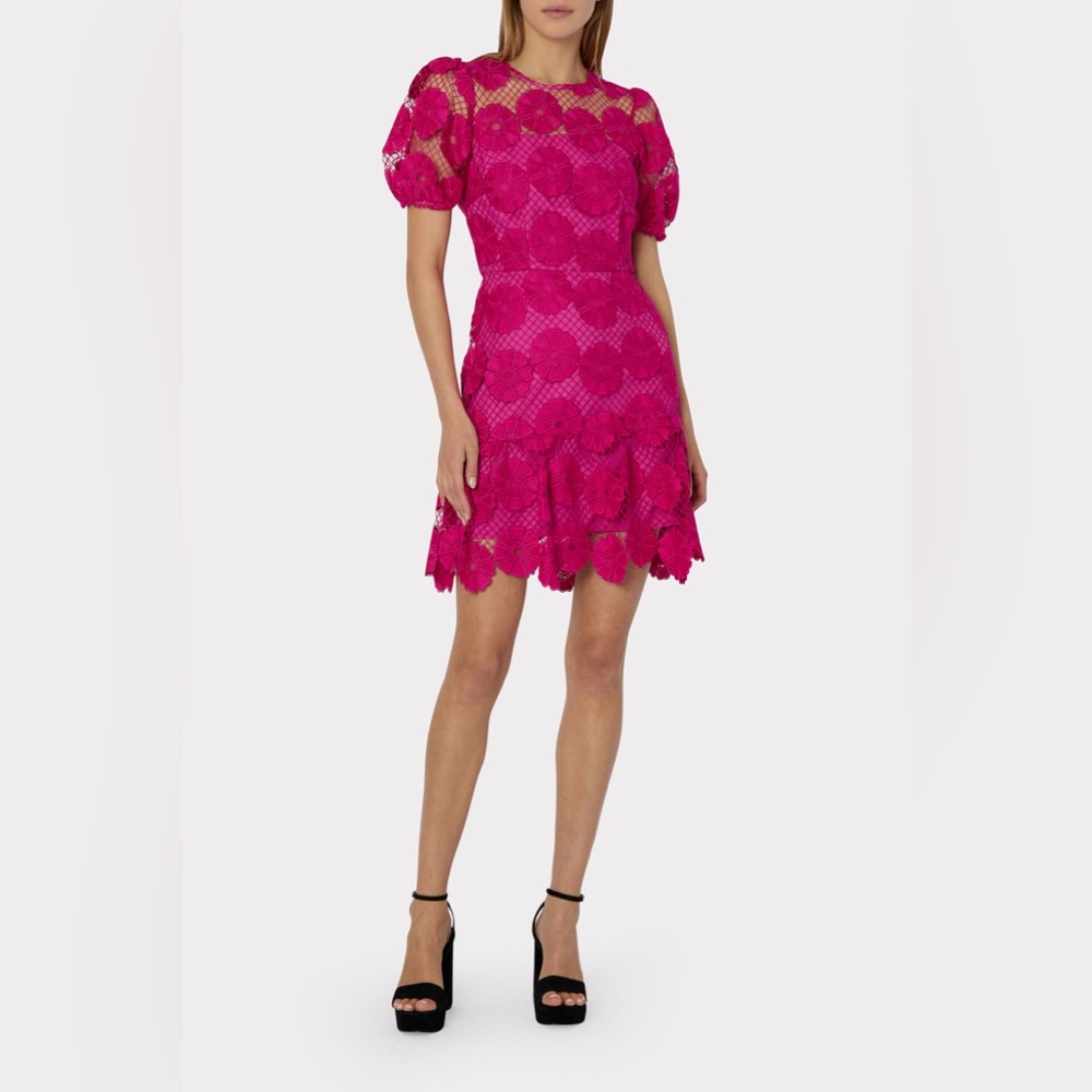 Milly Fuchsia Lace Formal Yasmin Daisy Lace Dress😍